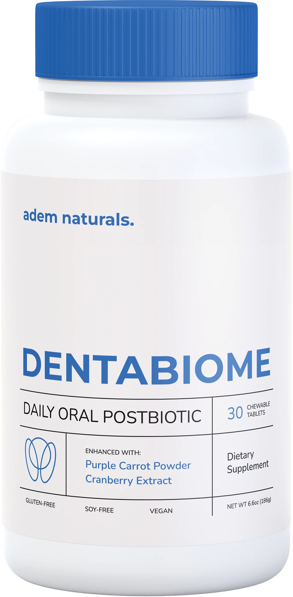 DentaBiome chewable oral probiotic bottle